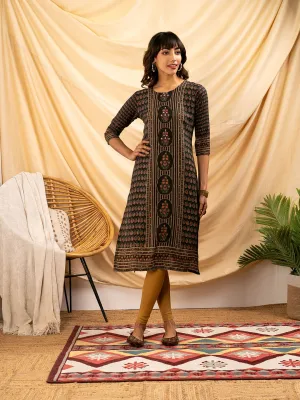 Brown Kurta For Women - Women Muslin Comfort Fit Kurta - Zola