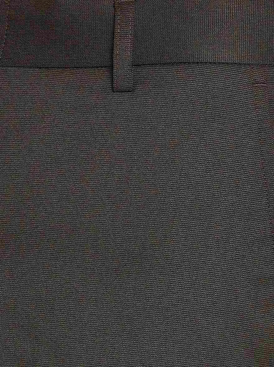 Brown Solid Slim Fit Formal Trouser | Greenfibre