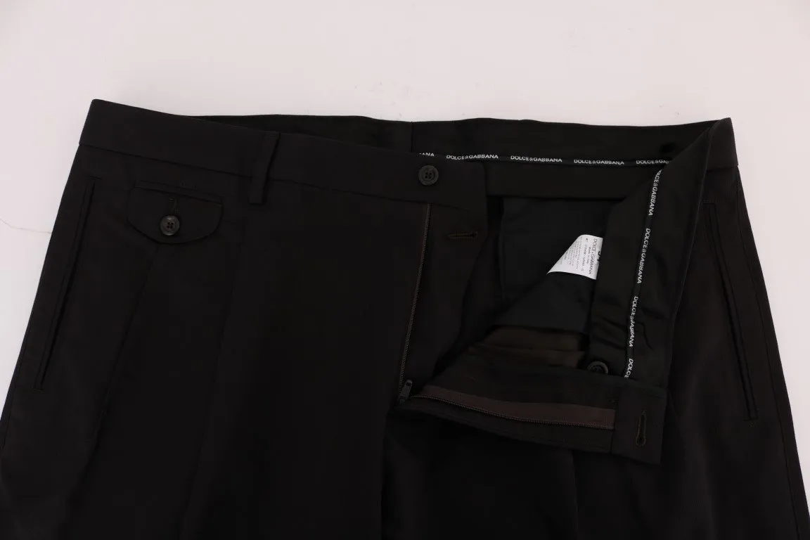 Brown Striped Dress Formal Pants