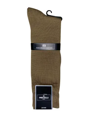 Bruno Piattelli Mercerized Socks - Camel Brown