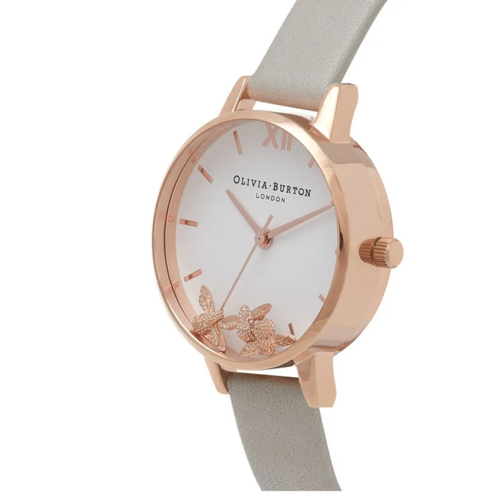 Busy Bees Grey and Rose Gold Watch