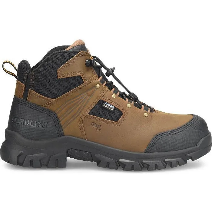 Carolina Men's Gruntz 5" EZ ON Steel Toe Waterproof Hiker Work Boot -Brown- CA3596