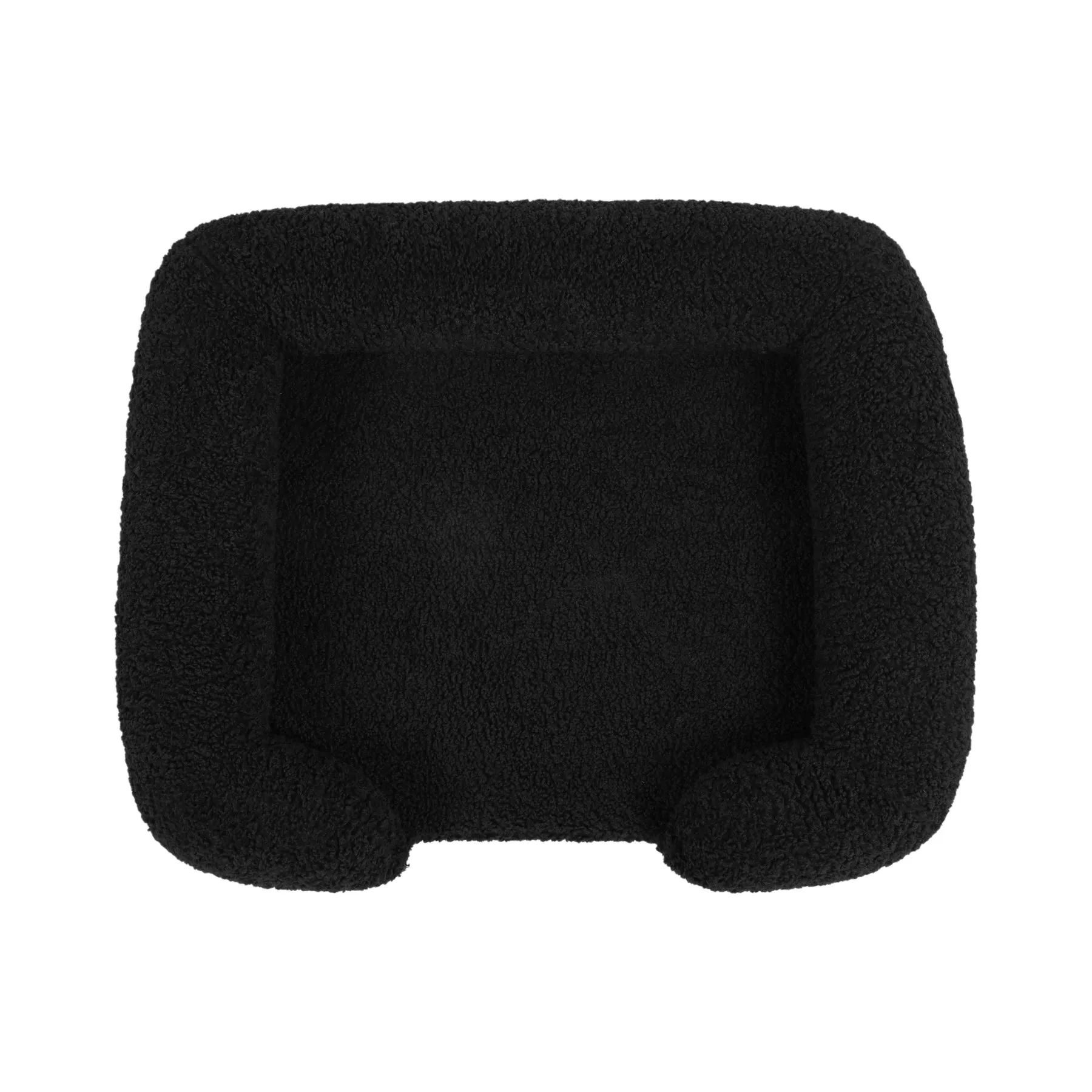 Charlie's Teddy Fleece Orthopedic Memory Foam Sofa Dog Bed with Bolster Charcoal Large