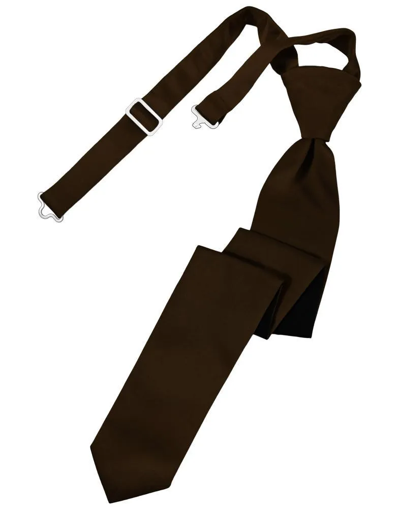 Chocolate Luxury Satin Skinny Necktie