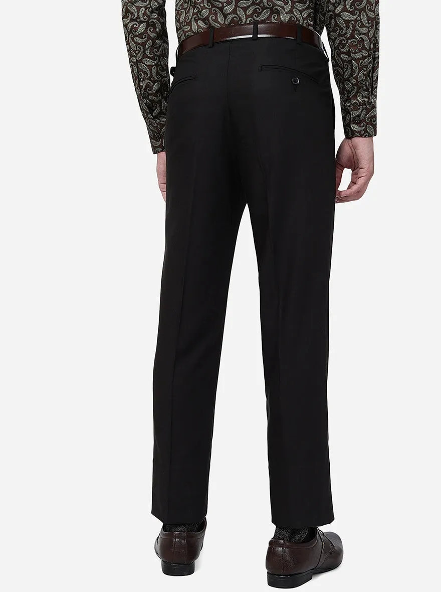 Coffee Brown Solid Slim Fit Formal Trouser | Greenfibre