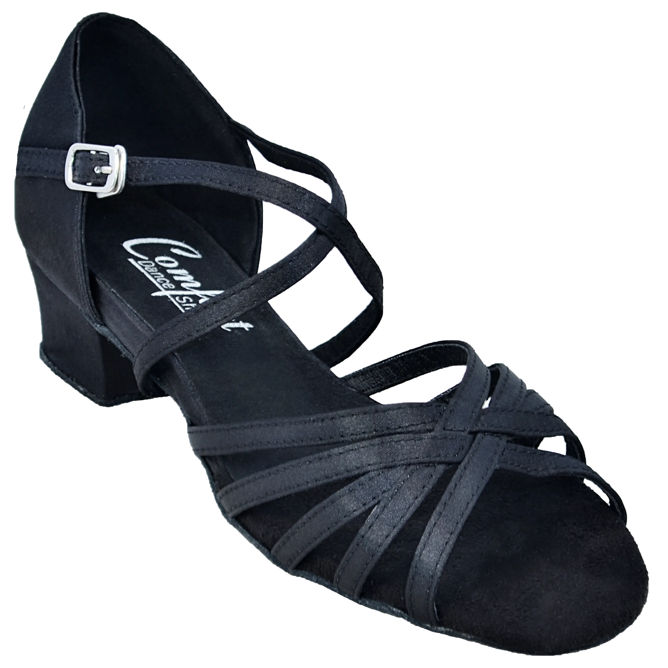 Comfort Strappy - Black Satin