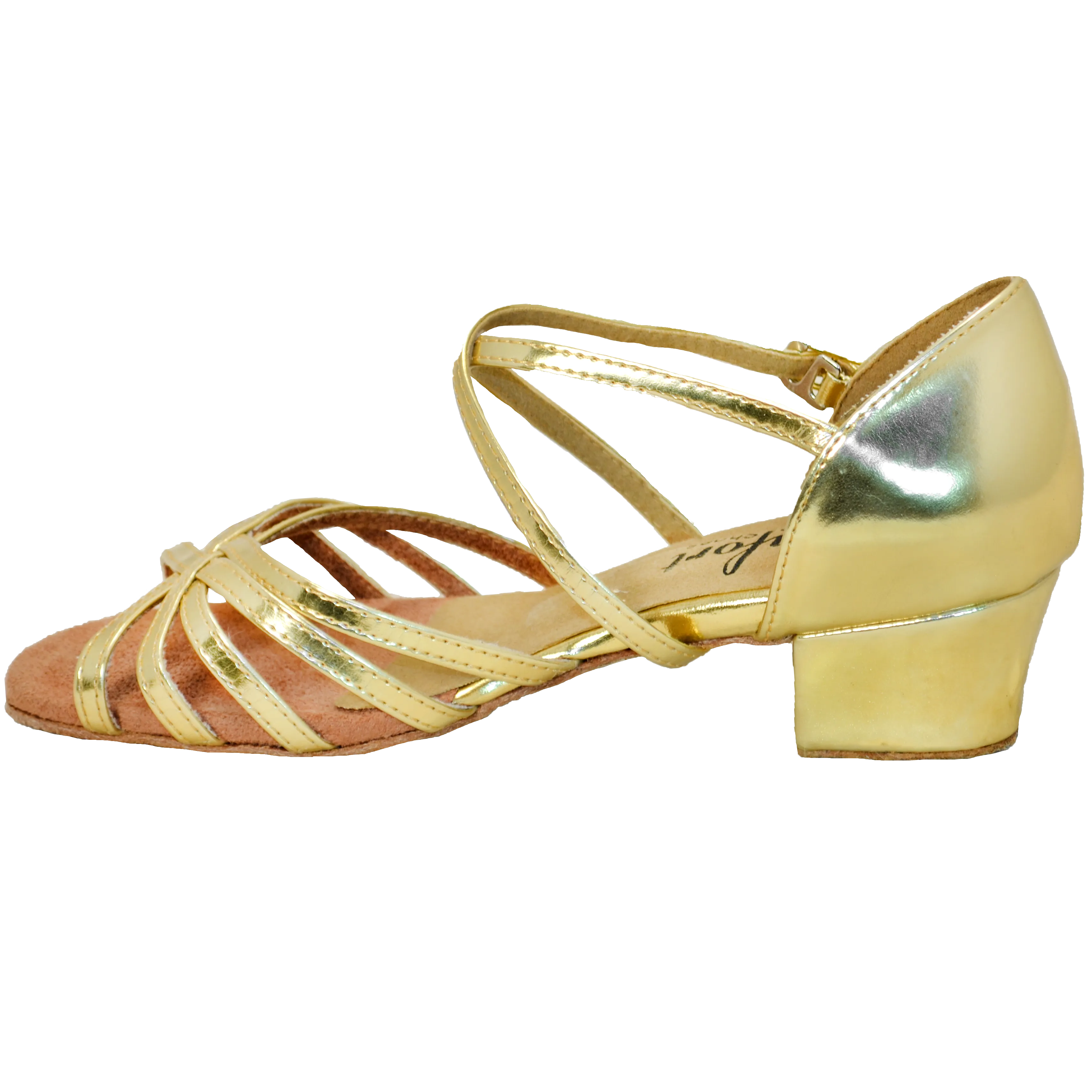 Comfort Strappy - Shiny Gold Leather