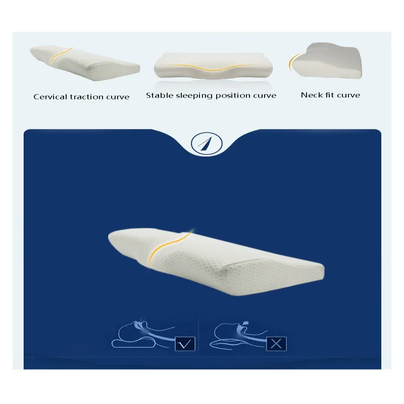 Contoured Cervical Orthopedic Memory Foam Pillow