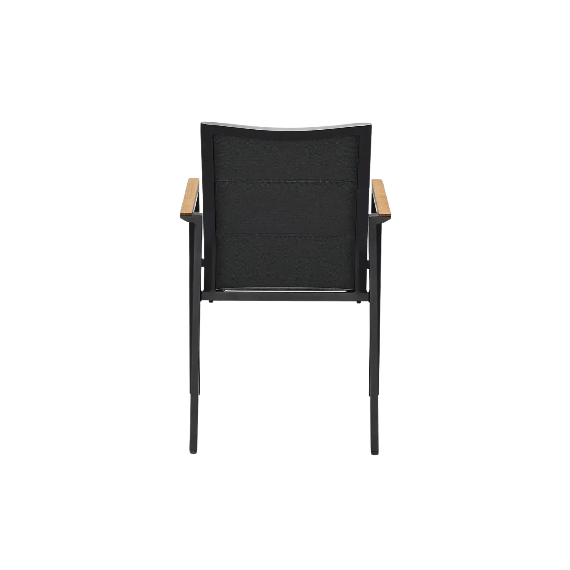 Copenhagen Outdoor Dining Chair - Charcoal Powder Coated Aluminium/Teak