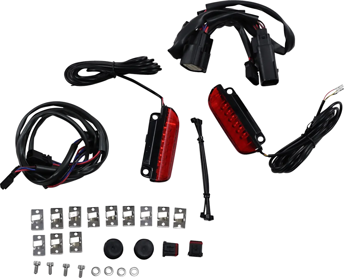 Custom Dynamics CD-LR-11-R LED Saddlebag Rail Light Bars - Red Lens