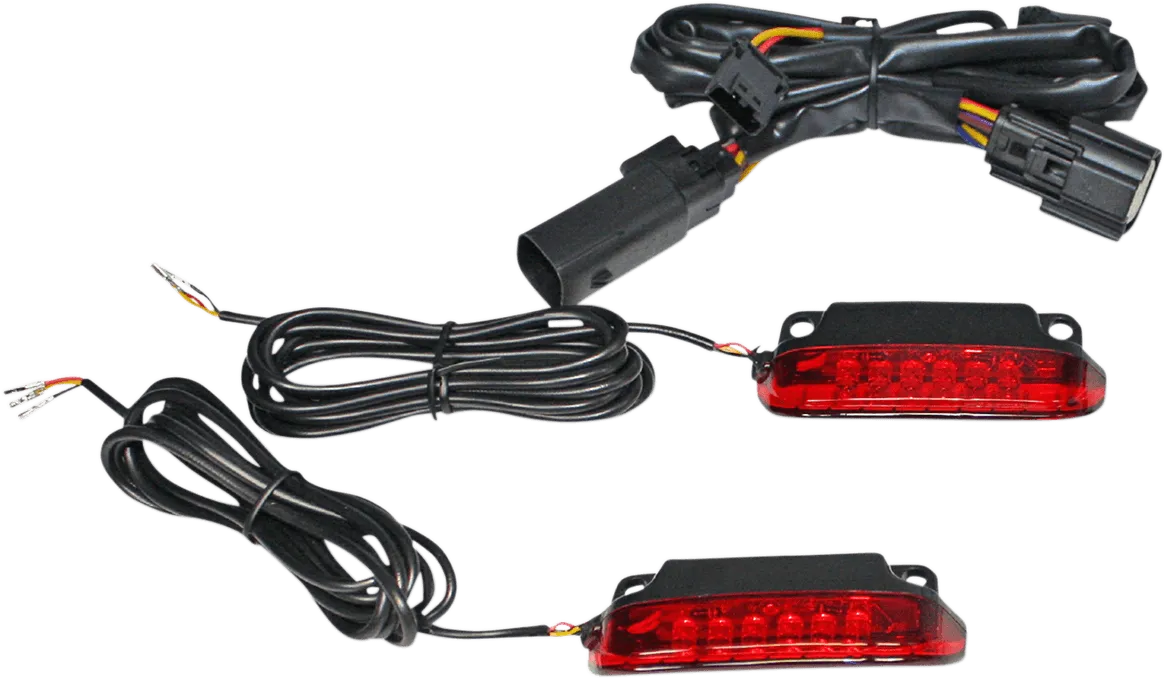 Custom Dynamics CD-LR-11-R LED Saddlebag Rail Light Bars - Red Lens