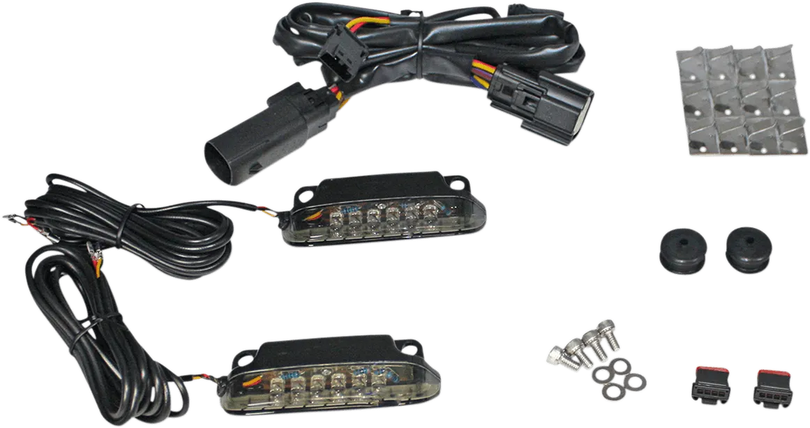 Custom Dynamics CD-LR-11-R LED Saddlebag Rail Light Bars - Red Lens