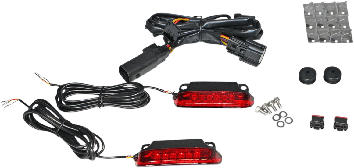 Custom Dynamics CD-LR-11-R LED Saddlebag Rail Light Bars - Red Lens