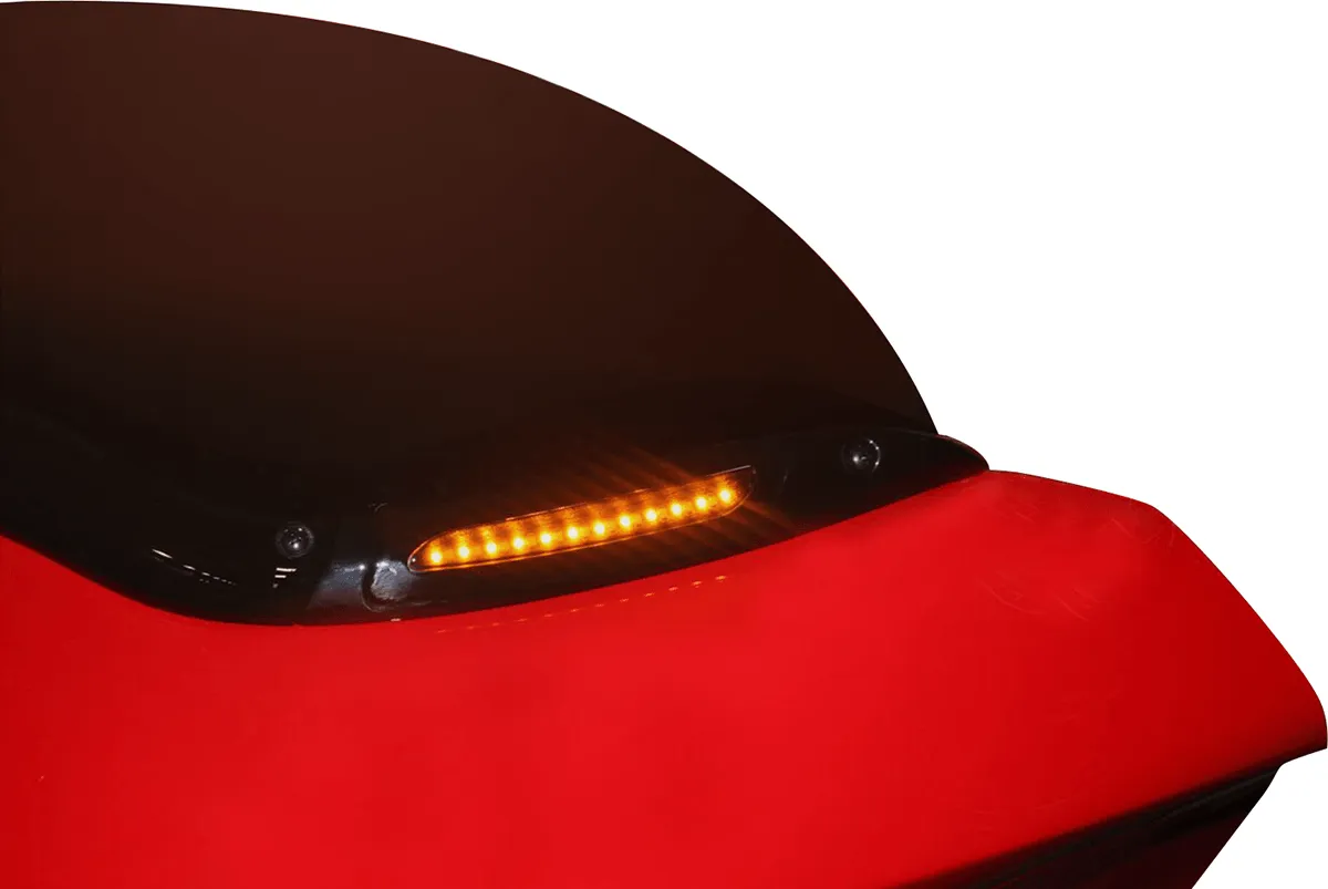 Custom Dynamics CD-RG-WT-15-C Windshield Trim with Turn Signals - Chrome