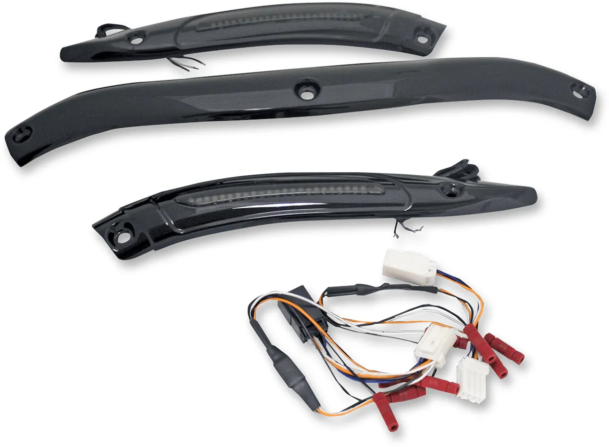 Custom Dynamics CD-RG-WT-15-C Windshield Trim with Turn Signals - Chrome