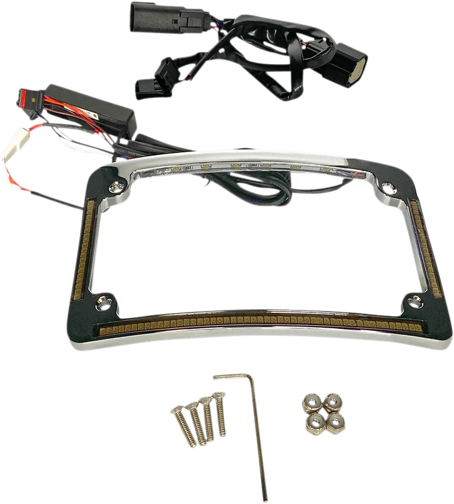 Custom Dynamics TF05-SS6-B Radius License Plate Frame - Gloss Black