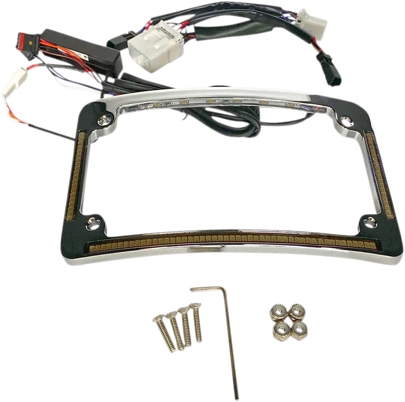 Custom Dynamics TF05-SS6-B Radius License Plate Frame - Gloss Black