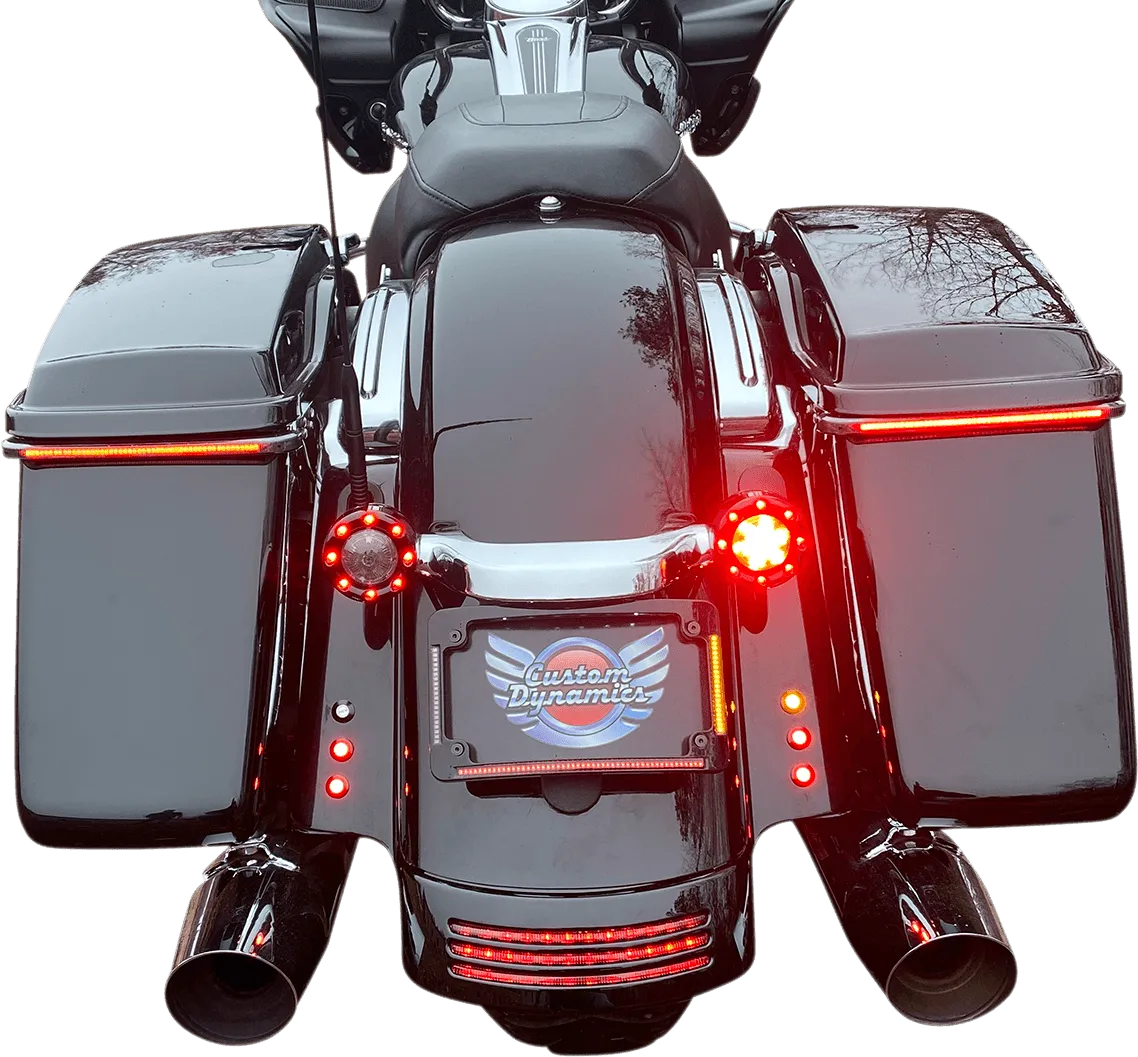 Custom Dynamics TF05-SS6-B Radius License Plate Frame - Gloss Black