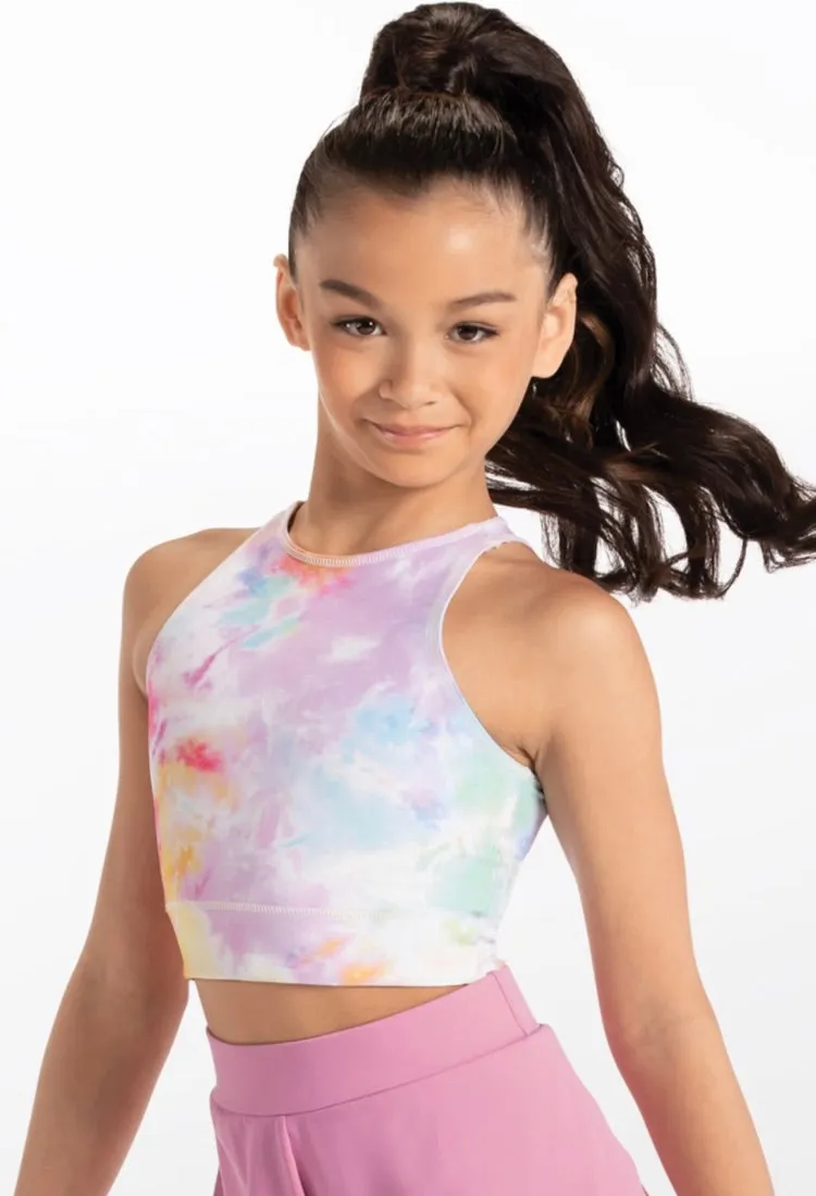 Dance Crop Top in water color Pastel