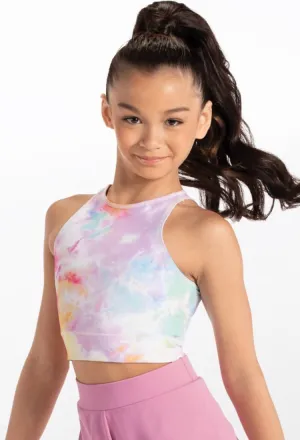 Dance Crop Top in water color Pastel