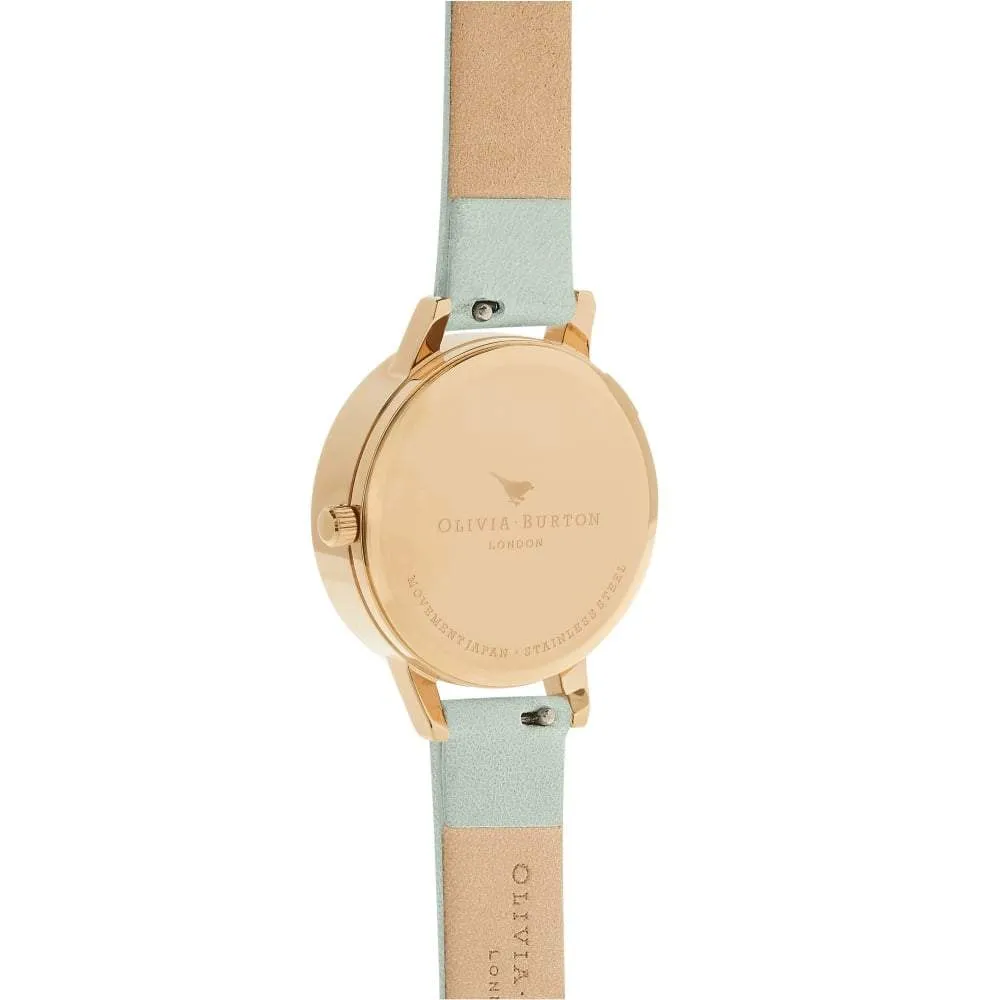 Dancing Daisy Midi Dial Sage and Gold Watch