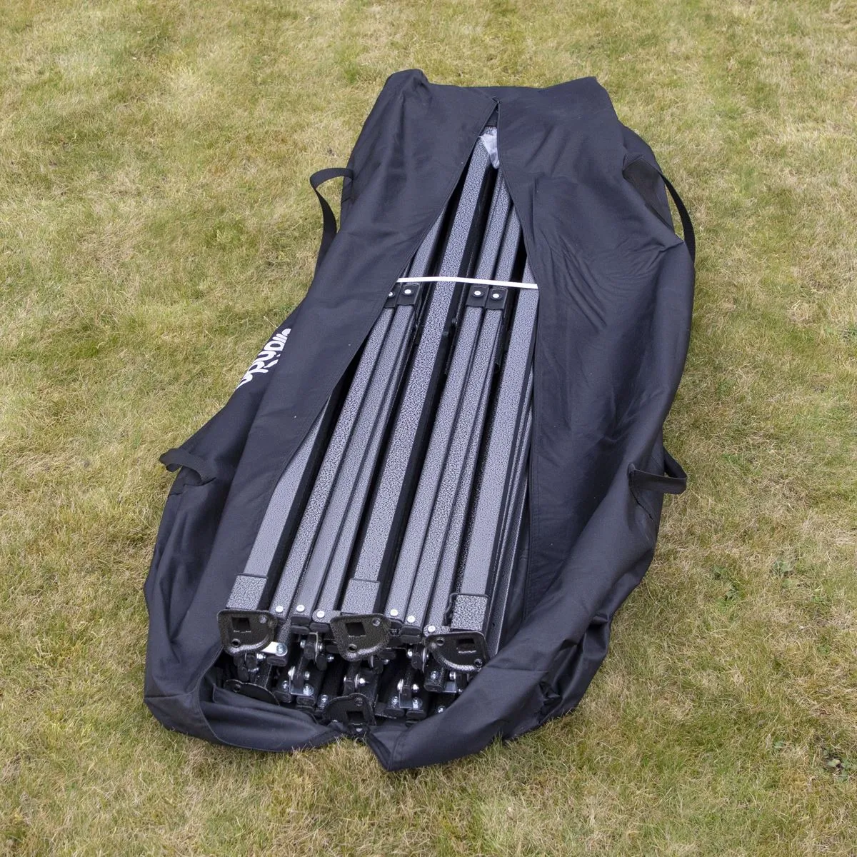 Dellonda Premium 3x6m Pop-Up Gazebo, Heavy Duty, PVC Coated, Water Resistant Fabric, Supplied with Carry Bag, Rope, Stakes & Weight Bags - Dark Green Canopy