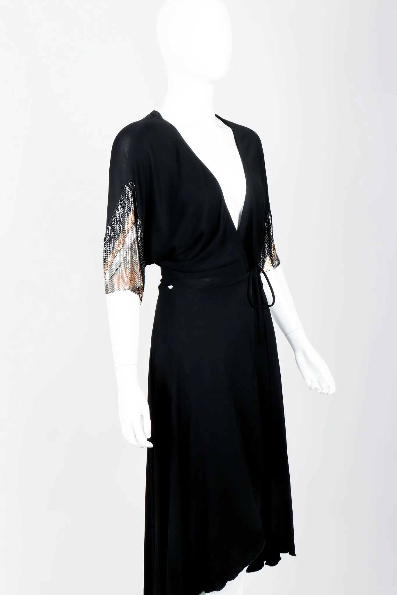 Disco Sleeve Wrap Dress