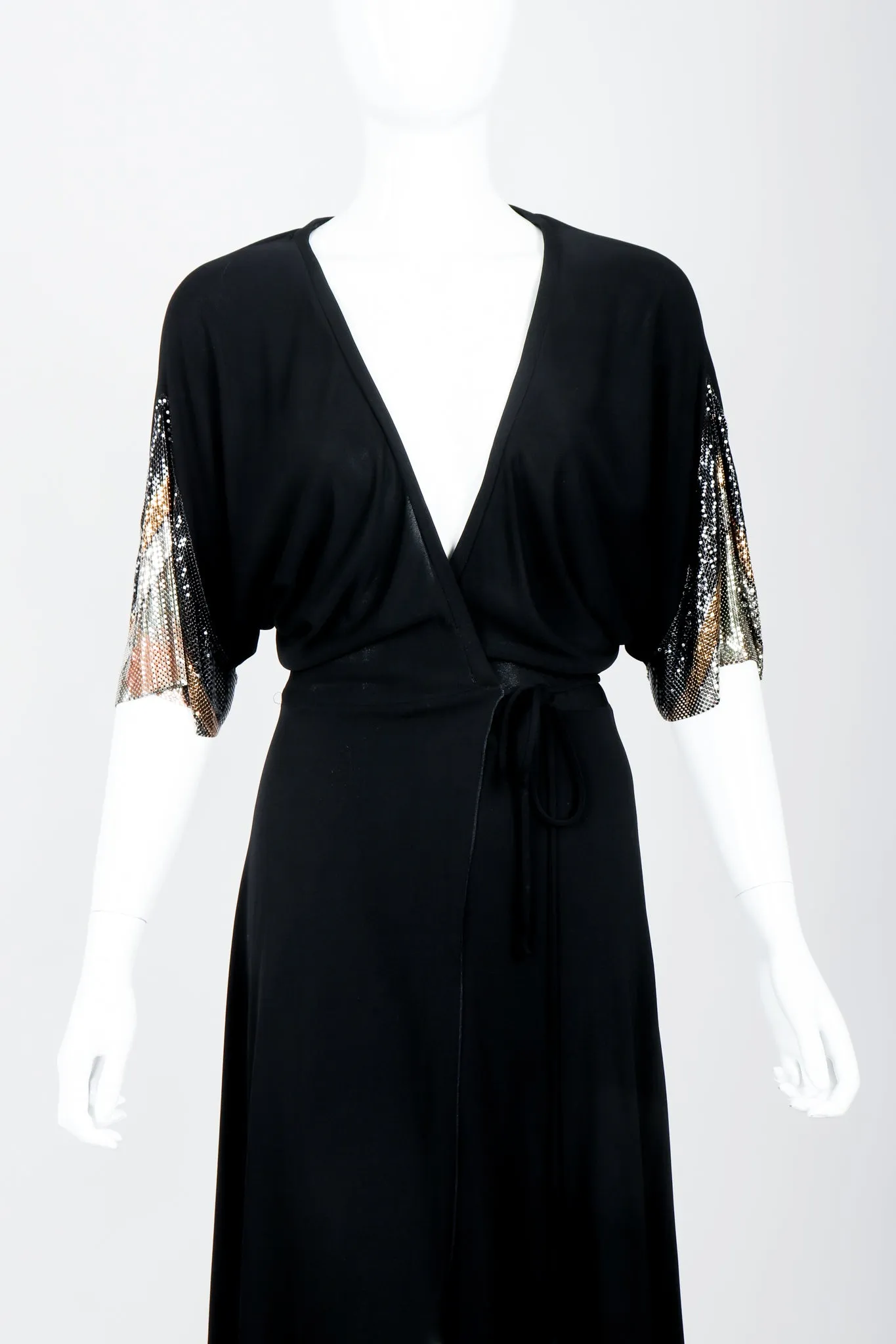 Disco Sleeve Wrap Dress
