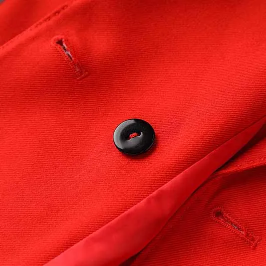 Double Breasted Red Pantsuit Blazer   Wide Leg Trousers Suit Formal Wear