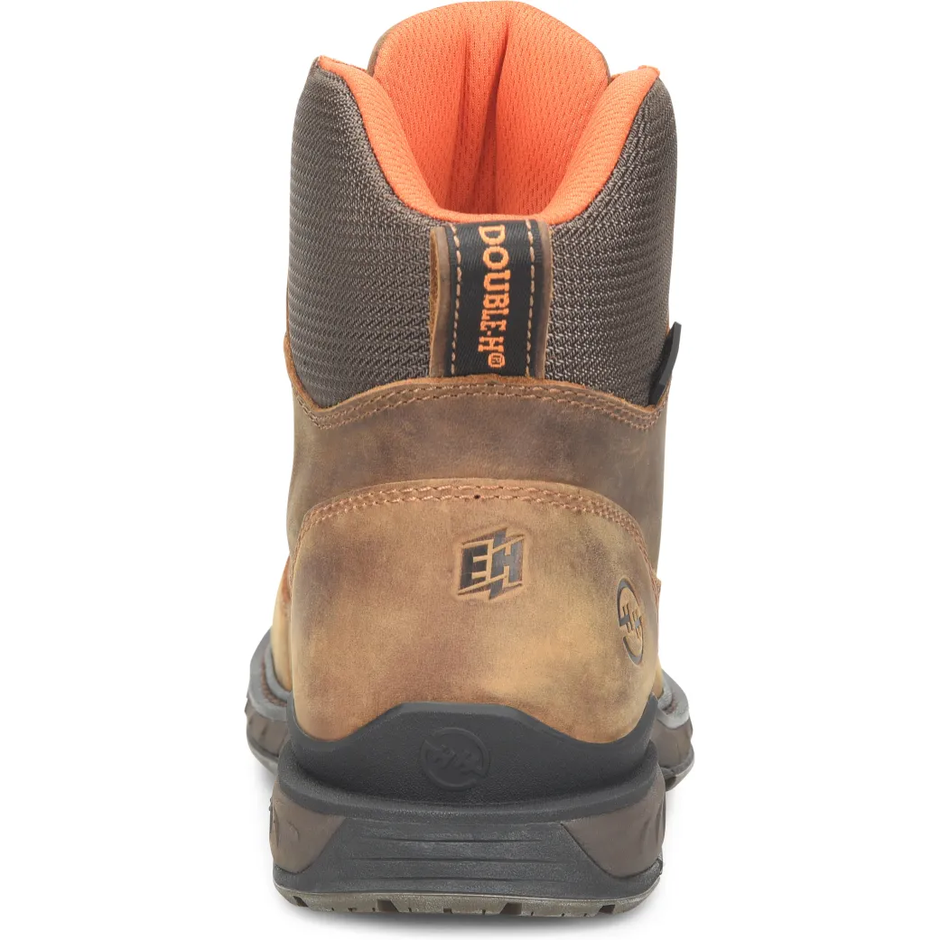 Double H Men's Phantom Rider Brigand 6" Comp Toe Waterproof Lacer Work Boot -Brown- DH5424