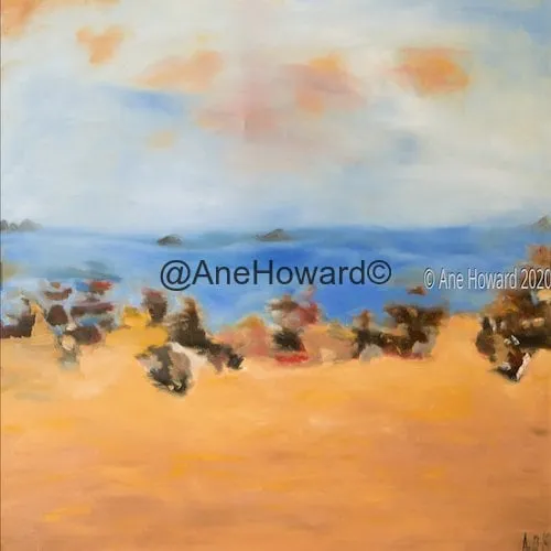 Driving by Ocean Beach oil painting