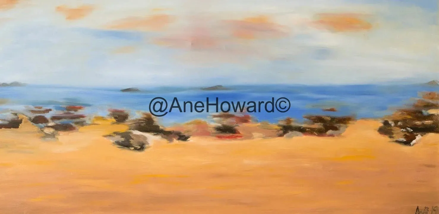 Driving by Ocean Beach oil painting