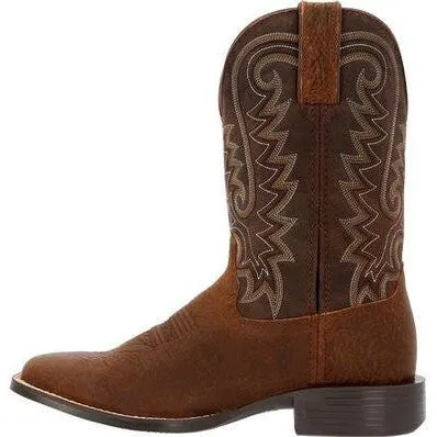 Durango Men's Westward 11" Soft Toe Pull-On Western Classic Boot- Brown- DDB0379