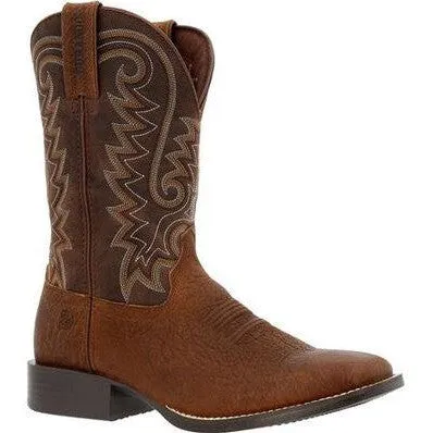 Durango Men's Westward 11" Soft Toe Pull-On Western Classic Boot- Brown- DDB0379