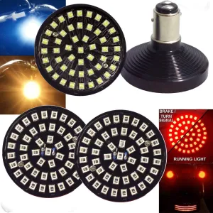 Eagle Lights SUNBURST 2" LED Turn Signals for Harley Davidson Motorcycles- Front 1157 / Rear 1157