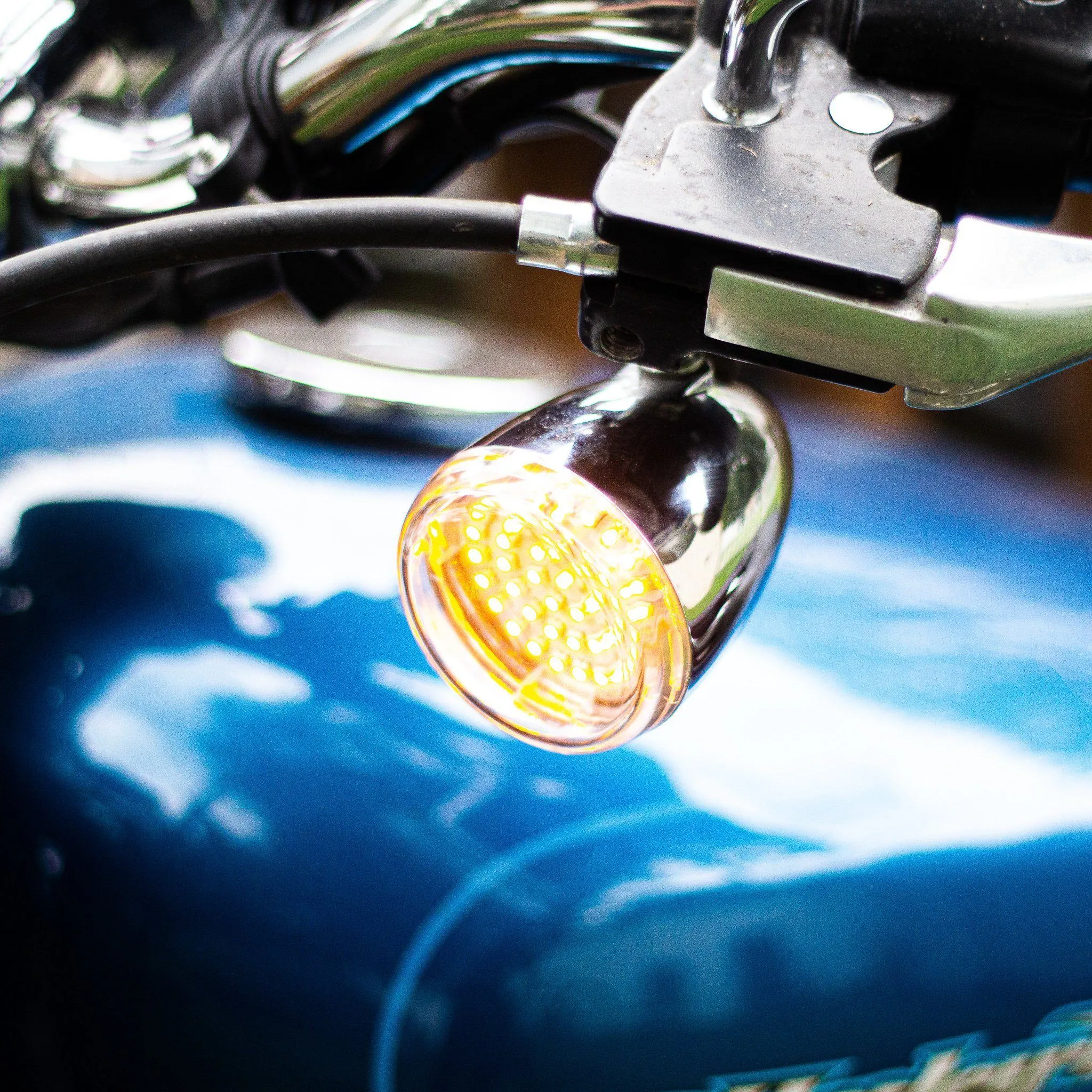 Eagle Lights SUNBURST 2" LED Turn Signals for Harley Davidson Motorcycles- Front 1157 / Rear 1157