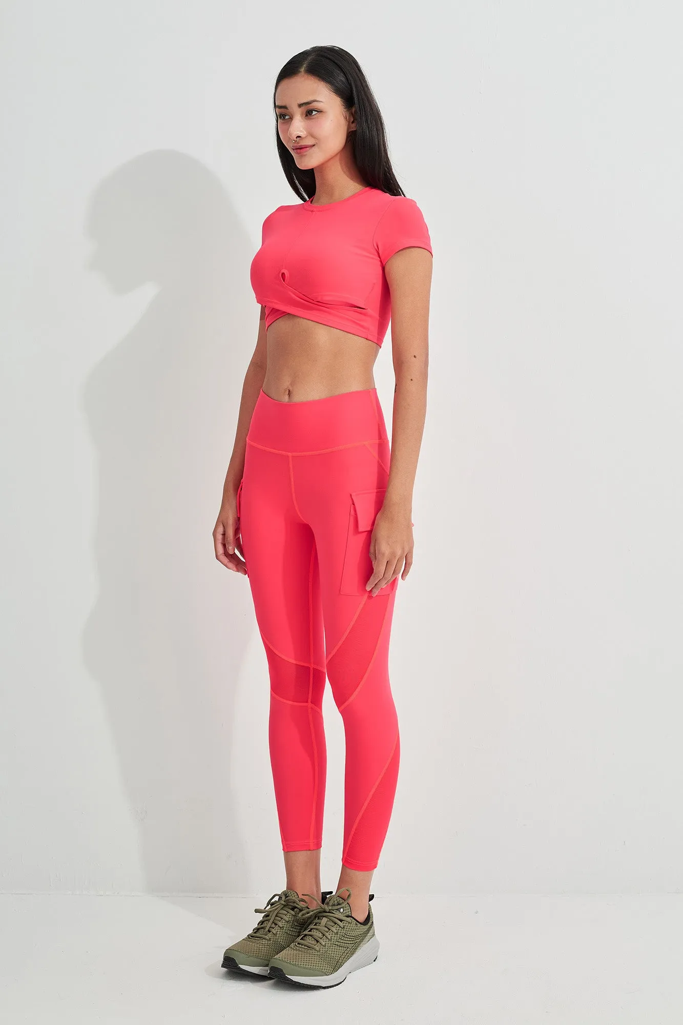 Electric Scarlet Criss-Cross Cropped Top