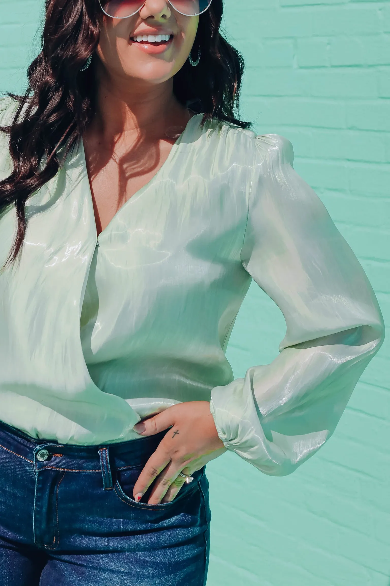 Evident Sophistication Bodysuit - Pistachio