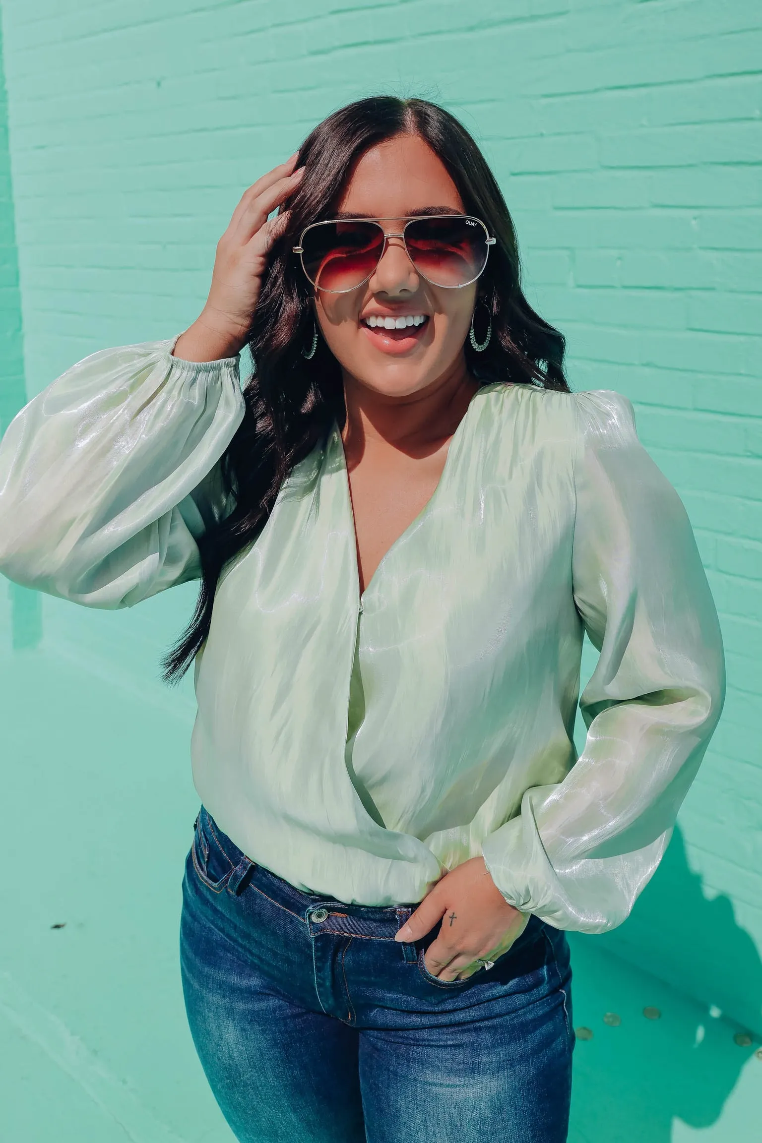 Evident Sophistication Bodysuit - Pistachio