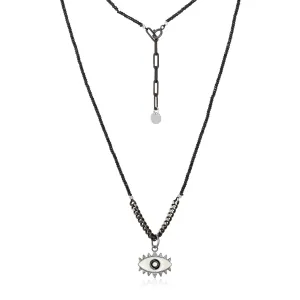 Evil Eye Black Spinel Necklace