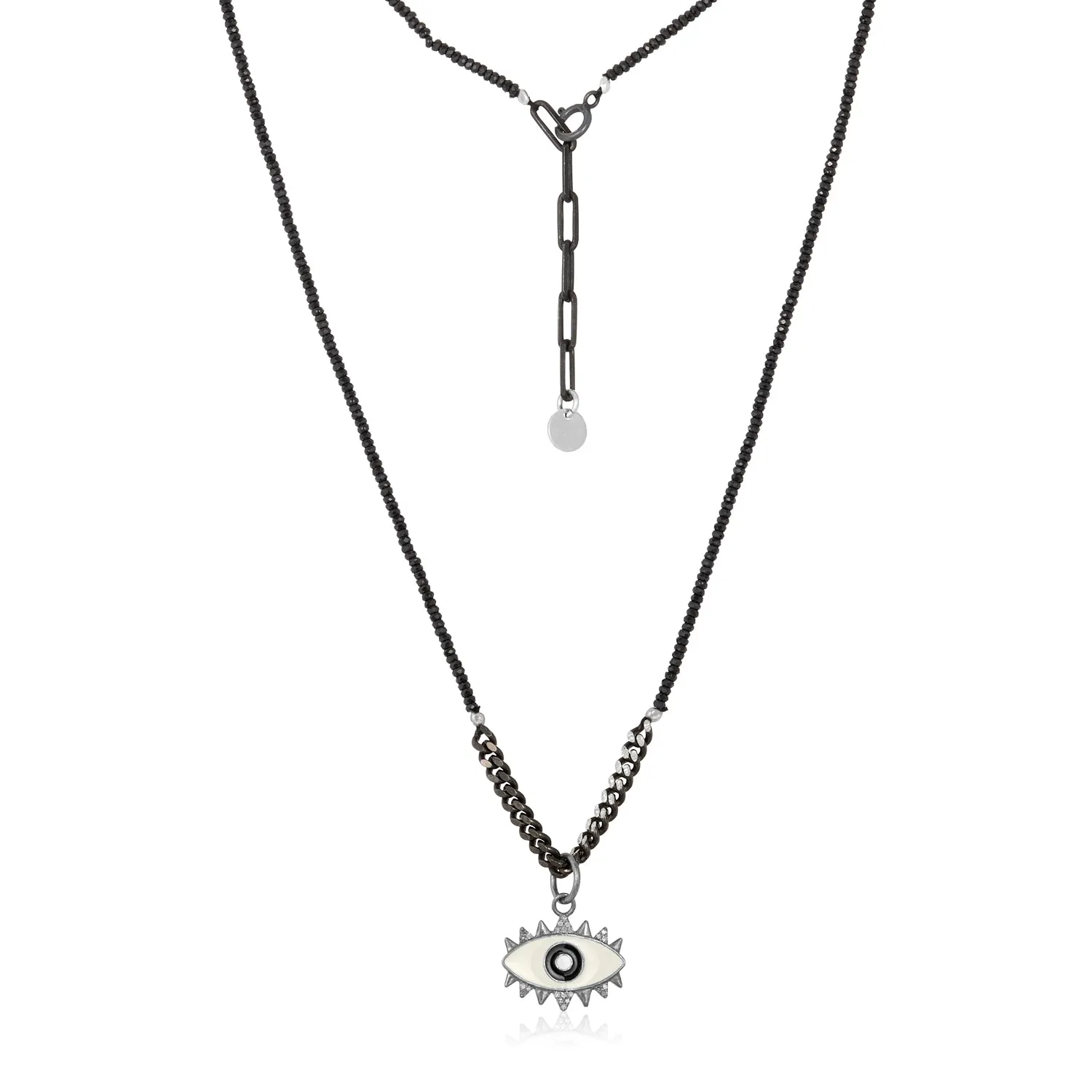 Evil Eye Black Spinel Necklace