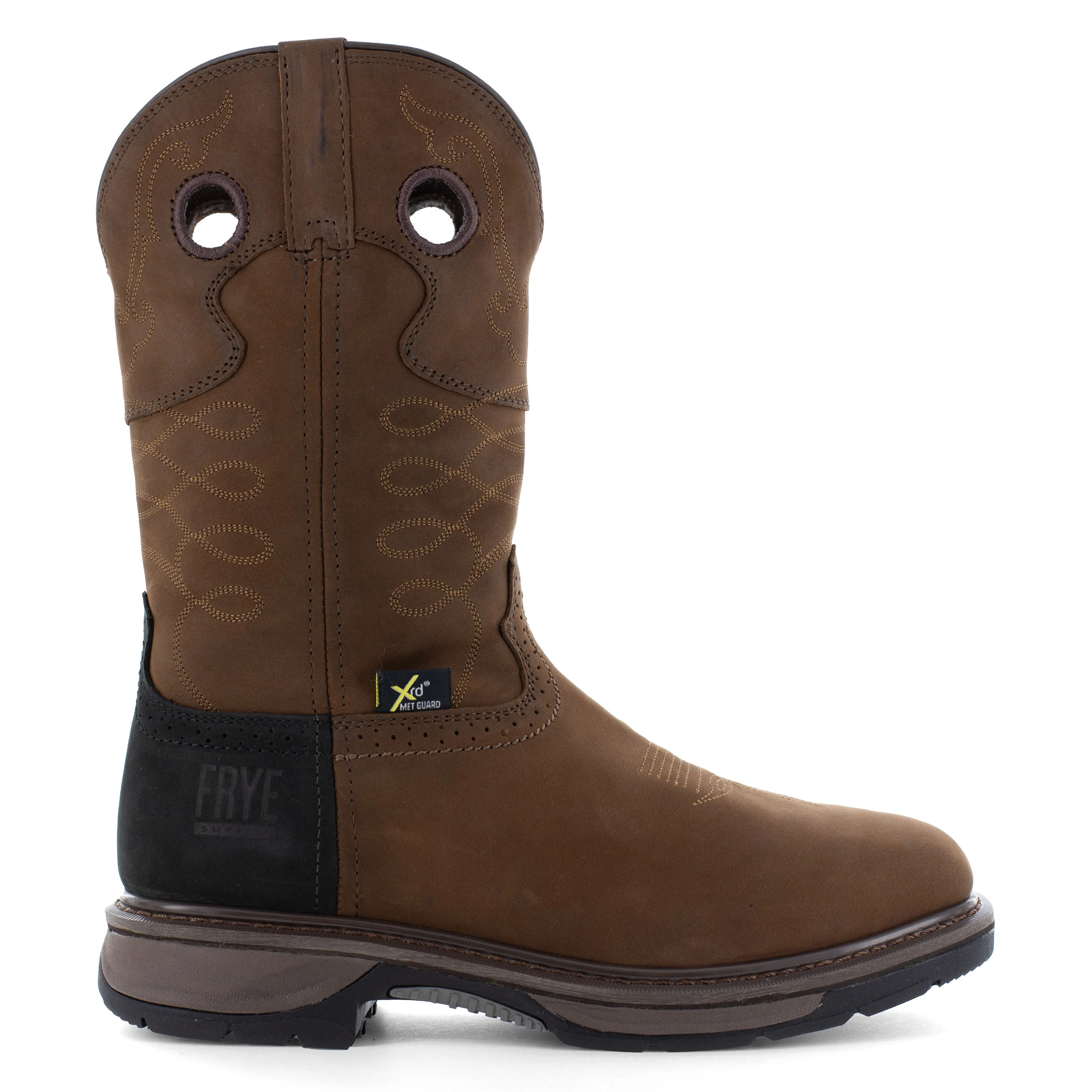 Frye Supply Men's Crafted 10" Steel Toe Western Work Boot - Brown - FR40101