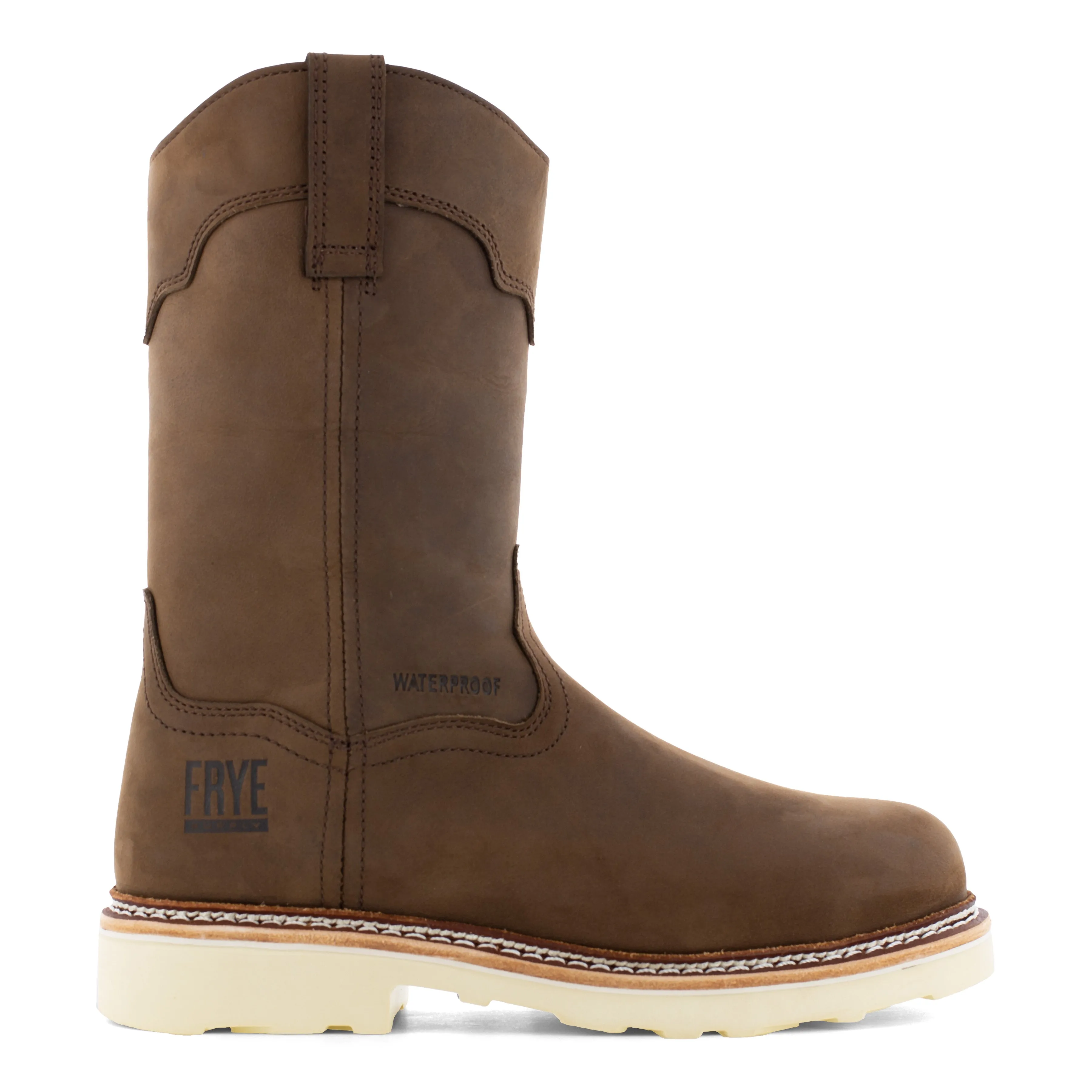 Frye Supply Men's Crafted Steel Toe Waterproof Wellington Work Boot - Brown - FR40303