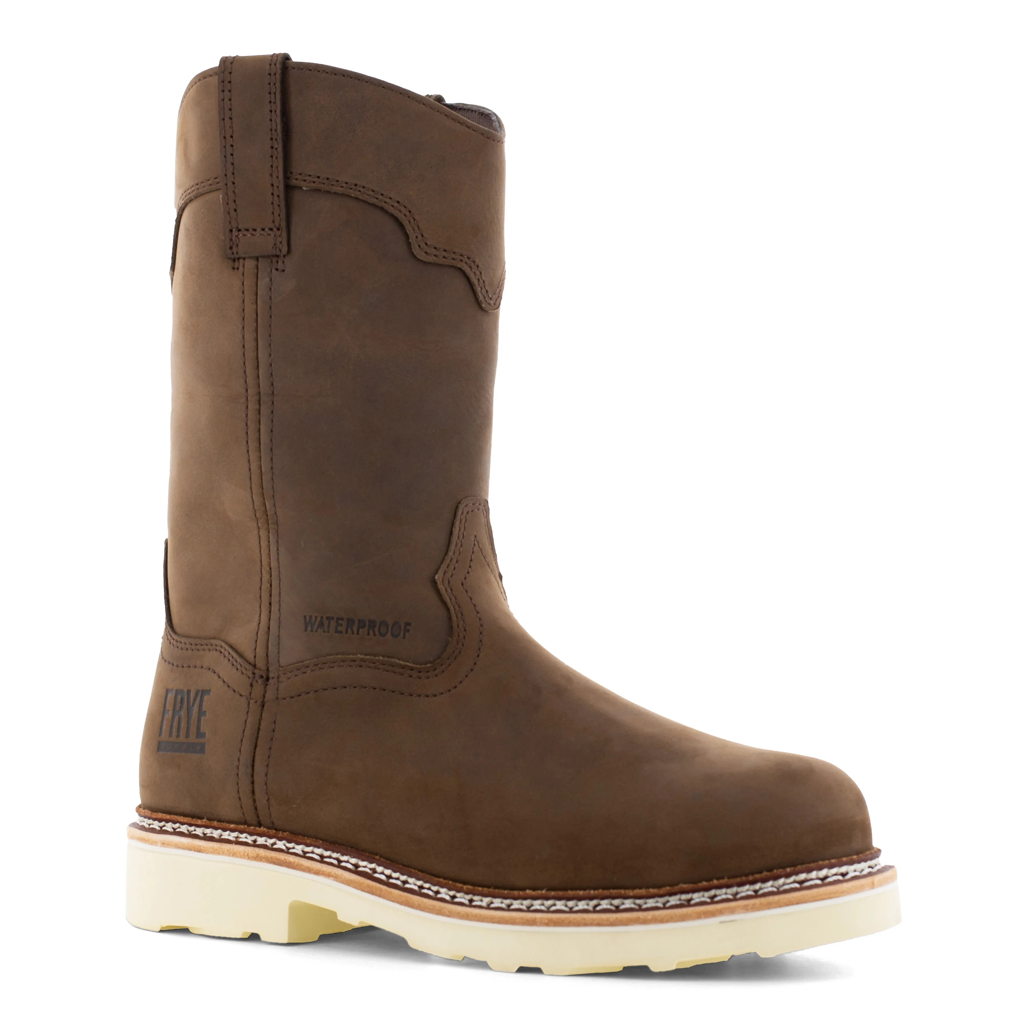 Frye Supply Men's Crafted Steel Toe Waterproof Wellington Work Boot - Brown - FR40303