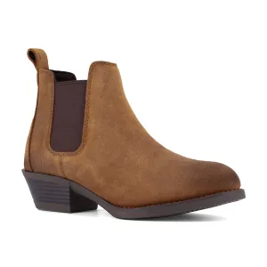 Frye Supply Women's Safety Crafted Steel Toe Chelsea Work Boot - Brown - FR40502F