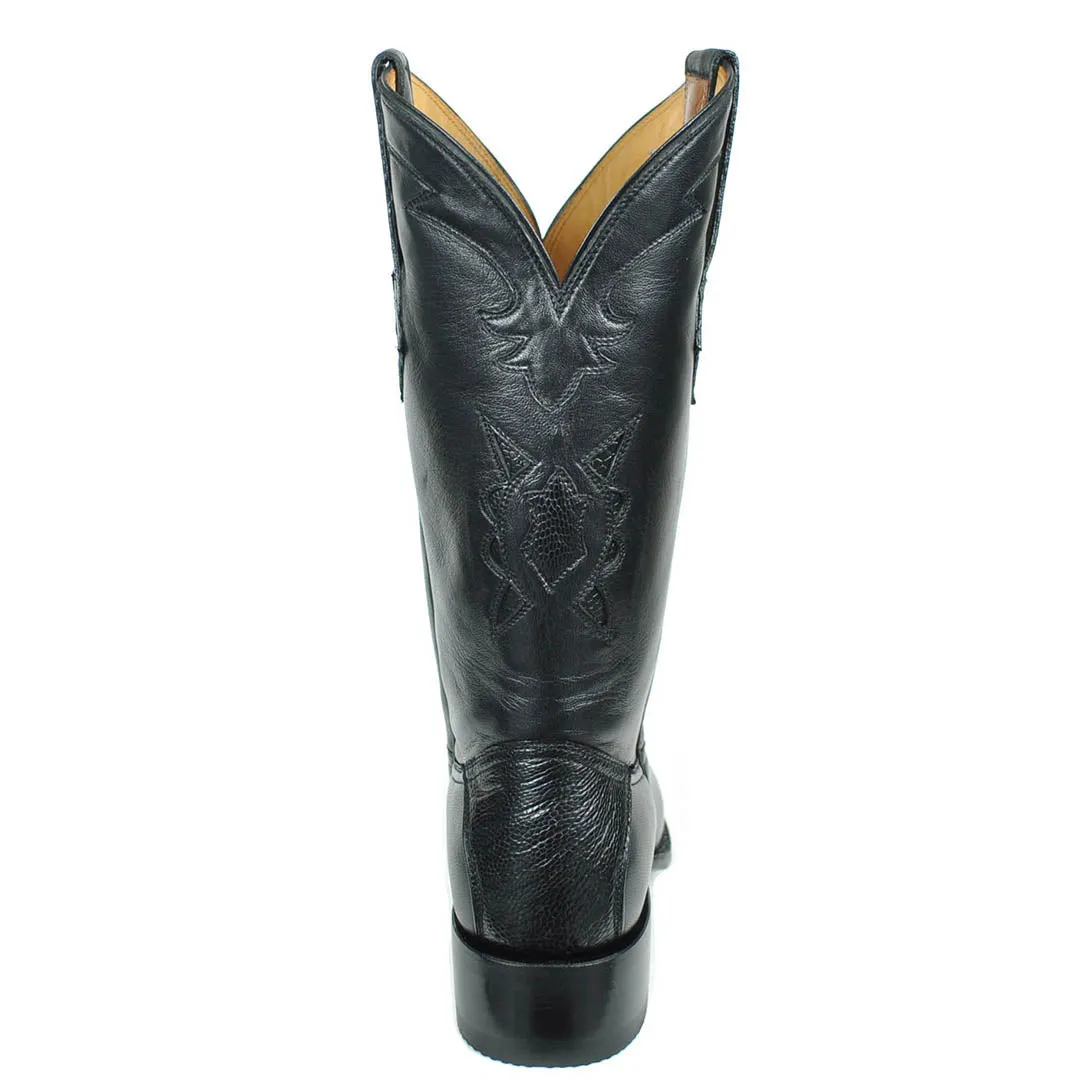 Gamez Ostrich Leg Spanish Toe Boot - Black