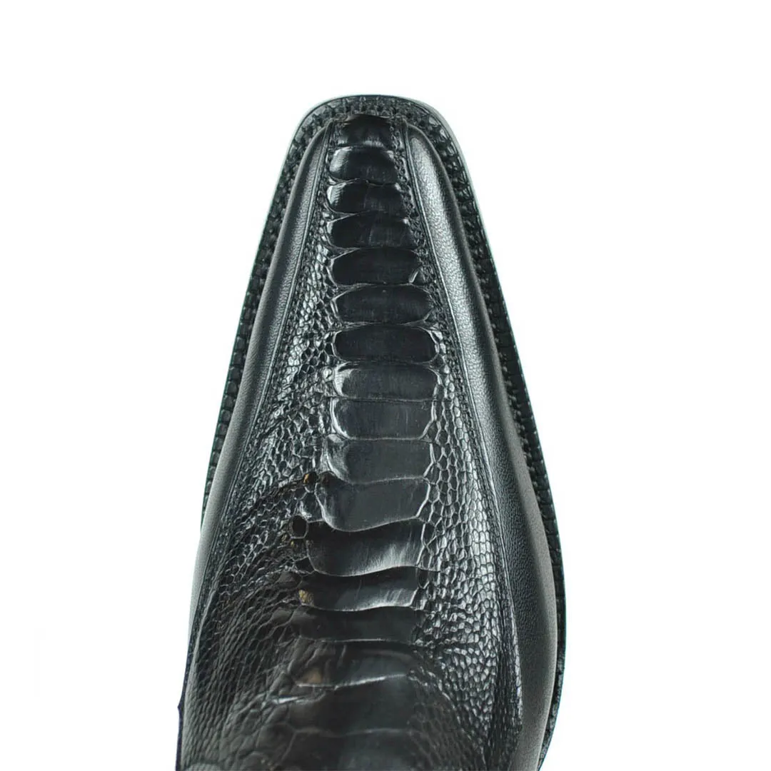 Gamez Ostrich Leg Spanish Toe Boot - Black