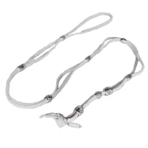 Genuine Leather Adjustable Boho Strap (Grey)