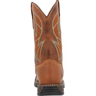 Georgia Men's Carbo Tec Flx 11" Pull On Insulkul Western Work Boot- Brown- GB00702
