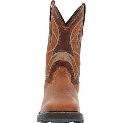 Georgia Men's Carbo Tec Flx 11" Pull On Insulkul Western Work Boot- Brown- GB00702